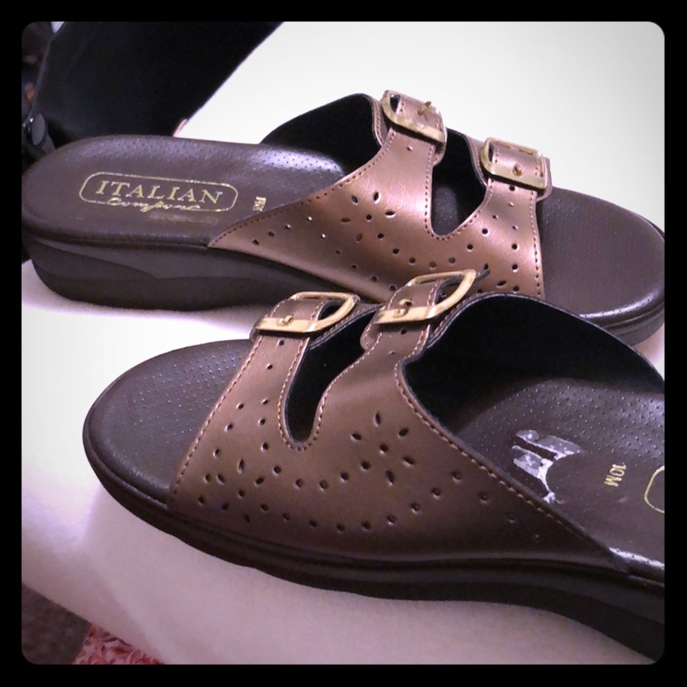 Shoes, Italian Comfort Slip On Sandals, Sz 10M